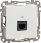 Priză de date RJ45 albă incorporabilă CAT6 IP20 220V sedna New Schneider