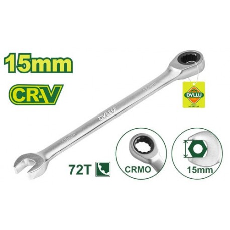 CHEIE COMBINATA CU CLICHET 15MM CR-V DYLLU CHEIE COMBINATA CU CLICHET 15MM CR-V DYLLU