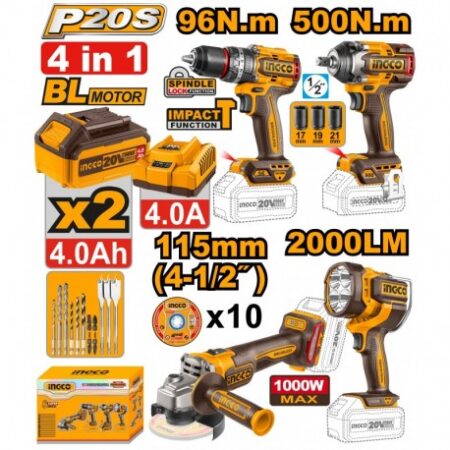 SET DE 4 SCULE PE ACUM. INDUSTRIAL INGCO