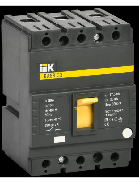 INTRERUPATOR AUTOMAT VA88-33 3P 80А 35kA IEK