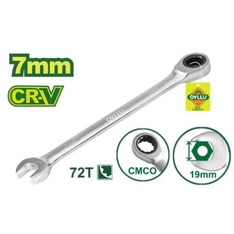 CHEIE COMBINATA CU CLICHET 7MM CR-V DYLLU CHEIE COMBINATA CU CLICHET 7MM CR-V DYLLU