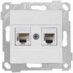 Розетка компьютерная RJ12 белая встраиваемывая CAT5 ИП20 220V rita Mutlusan