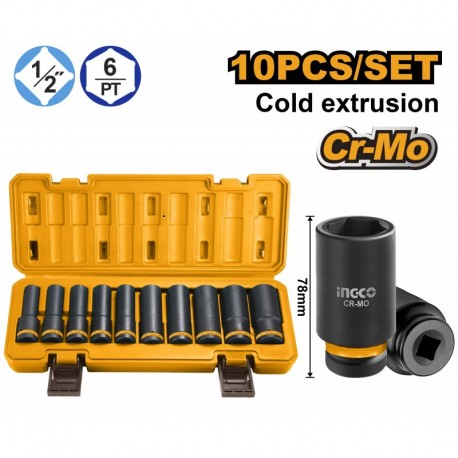 SET DE CHEIE TUBULARA 10-24MM IMPACT LUNG INGCO SET DE CHEIE TUBULARA 10-24MM IMPACT LUNG INGCO