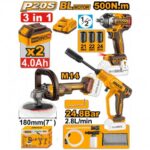 SET MASINA DE INSURUBAT+LUSTRUITOARE+MASINA DE SPALAT PE ACM INGCO