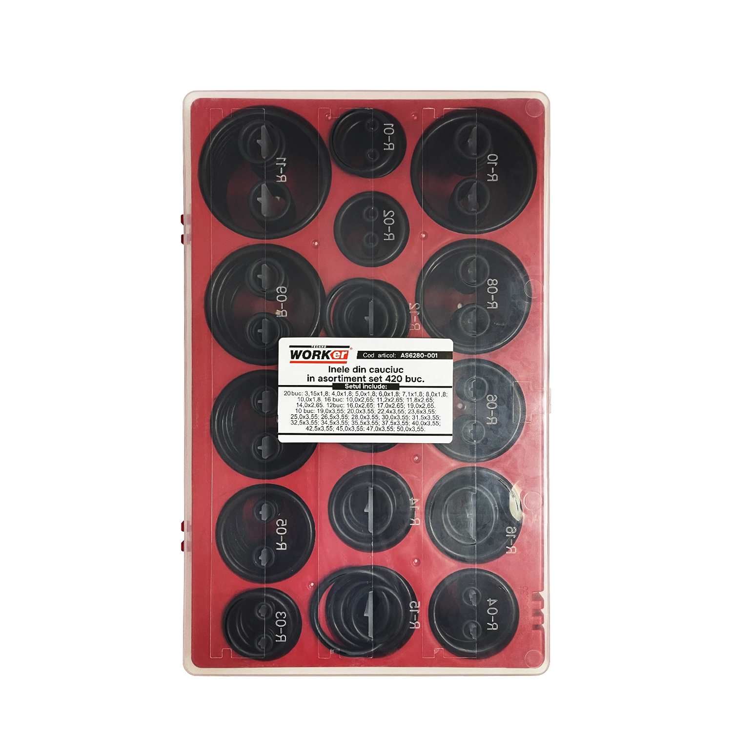 SET INEL DE CAUCIUC IN ASORTIMENT 420BUC SET INEL DE CAUCIUC IN ASORTIMENT 420BUC