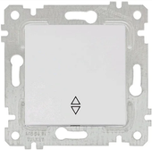 Выключатель одноклавишный встраиваемый проходной белый 10A ИП20 220V rita Mutlusan