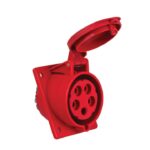 Розетка промышленная построенная 32A ИП44 3P+N+PE 380B Vecas