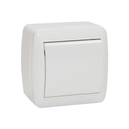 Întrerupător unitar aparent alb 10A IP44 220V Elmos