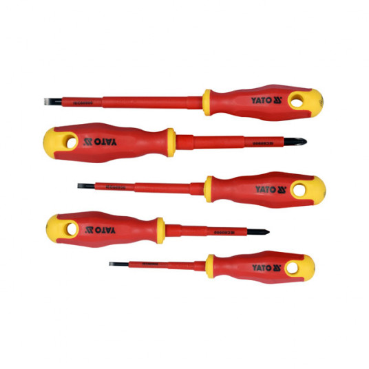 SET DE SURUBELNITE IZOLATE VDE 1000V 5BUC. PLAT,PH S2 YATO SET DE SURUBELNITE IZOLATE VDE 1000V 5BUC. PLAT,PH S2 YATO