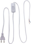 Шнур с вилкой и переключателем белый 2X0.75M/1.5M Enext Шнур с вилкой и переключателем белый 2X0.75M/1.5M Enext