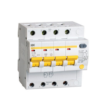 Întrerupător automat diferențial 4P IEK