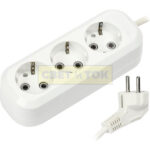 Удлинитель с 3 розетками белый-Серый 3m 16A 3х1.0 мм² 220V TDM Удлинитель с 3 розетками белый-Серый 3m 16A 3х1.0 мм² 220V TDM
