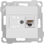 Розетка компьютерная RJ45 белая встраиваемывая CAT5E ИП20 220V rita Mutlusan Розетка компьютерная RJ45 белая встраиваемывая CAT5E ИП20 220V rita Mutlusan