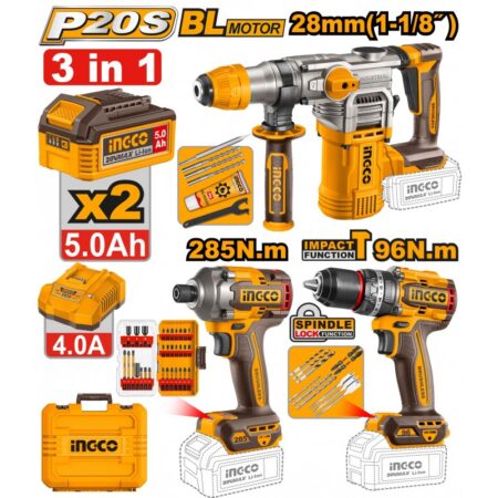 SET DIN 3 SCULE PE ACUMULATOR INGCO INDUSTRIAL