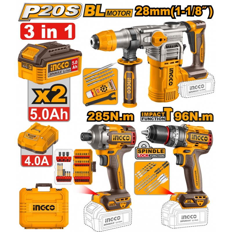 SET DIN 3 SCULE PE ACUMULATOR INGCO INDUSTRIAL SET DIN 3 SCULE PE ACUMULATOR INGCO INDUSTRIAL