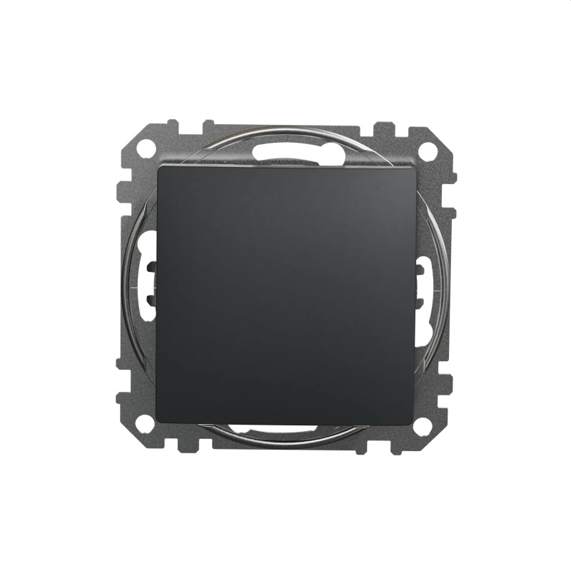 Выключатель одноклавишный встраиваемый антрацит 10A ИП20 220V sedna New Schneider Выключатель одноклавишный встраиваемый антрацит 10A ИП20 220V sedna New Schneider