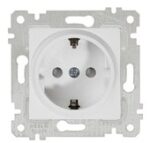 Розетка встраиваемывая с заземлением белая 220V 16A ИП20 220V rita Mutlusan