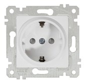 Розетка встраиваемывая с заземлением белая 220V 16A ИП20 220V rita Mutlusan