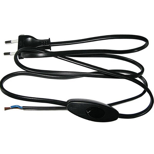 FISA CU CABLU+BUTON 2X0.75MM 3M IP20 NEGRU ORNO FISA CU CABLU+BUTON 2X0.75MM 3M IP20 NEGRU ORNO