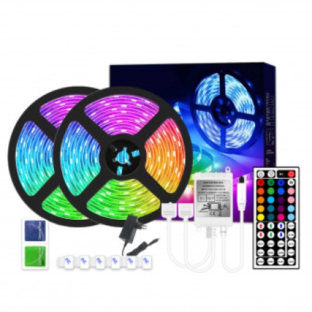 Набор светодиодной ленты 10В РГБ 220В 200 Лм/м ИП20 10m Horoz