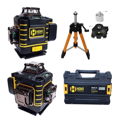 NIVELA LASERU SET +STATIV LINII GREEN 3D 30M 2 BATERII HAKI