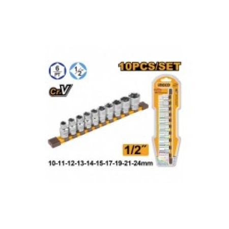 SE DE CAPURI TUBULARE 10 BUC 10-24MM INGCO