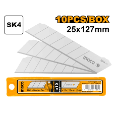 SET DE LAME 10BUCATI 25*127MM INGCO
