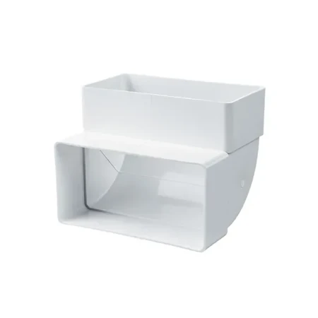 Соединитель воздуховодов белый пластик 60 x 103 x 42 mm Ventika