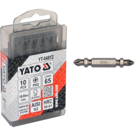 Набор двухсторонних бит 65MM Yato
