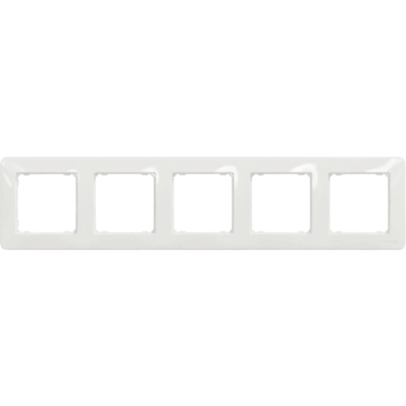 Ramă cu 5 locuri alb sedna New Schneider