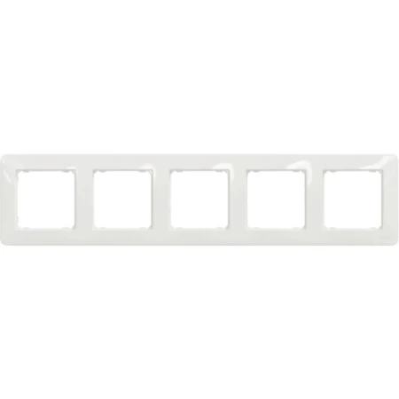 Ramă cu 5 locuri alb sedna New Schneider