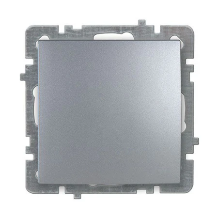 Выключатель одноклавишный встраиваемый серебро 10A ИП20 220V touran NILSON