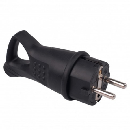 Fișă cu împământare și inel neagră 16A Orel