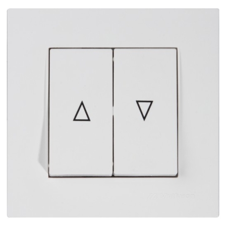 Întrerupător dublu pentru jaluze alb 10A 220V rita Mutlusan