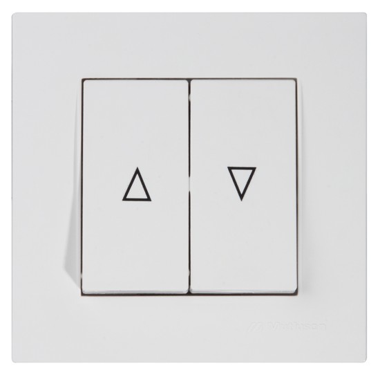 Întrerupător dublu pentru jaluze alb 10A 220V rita Mutlusan Întrerupător dublu pentru jaluze alb 10A 220V rita Mutlusan