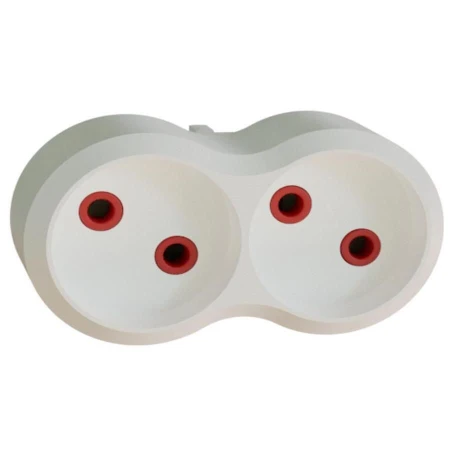 Adaptor cu 2 prize alb 16A Neomax