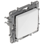 Выключатель одноклавишный встраиваемый белый 10A ИП20 220V niloe Legrand
