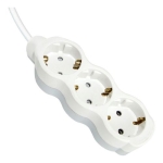 Удлинитель с 3 розетками белый-Серый 5m 220V 16A 3х1.0 мм² 220V TDM