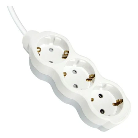 Удлинитель с 3 розетками белый-Серый 5m 220V 16A 3х1.0 мм² 220V TDM
