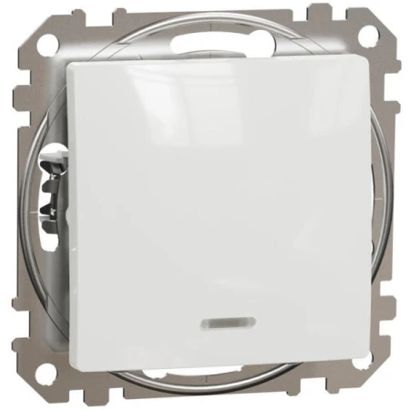 Întrerupător unitar incorporabil cu iluminare alb IP20 220V sedna New Schneider