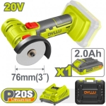 POLIZOR UNGHIUILAR MINI CU ACUM.76MM 20V/1X2.0Ah DYLLU
