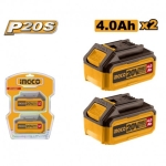 SET DE ACUMULATOARE 2X4.0AH 20V INGCO