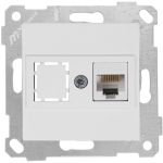 Розетка компьютерная RJ45 белая встраиваемывая CAT5E ИП20 220V rita Mutlusan