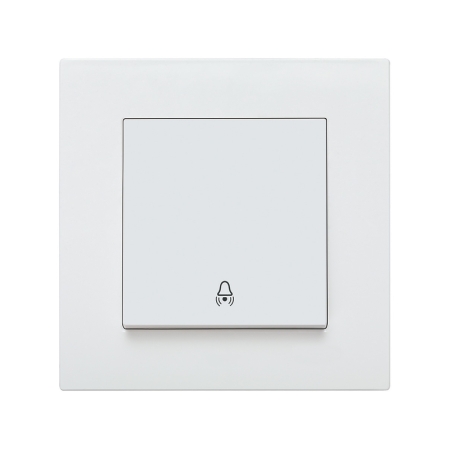 Кнопка звонка встраиваемый белый Фотон