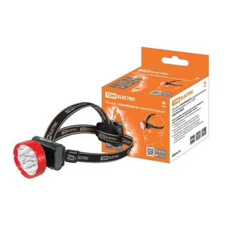 Фонарик на голову с аккумулятором TDM