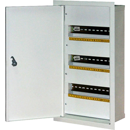 Металлический шкаф 48 модуля серый метал Enext