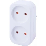 Adaptor cu 2 prize alb 2P 10A 220V Enext