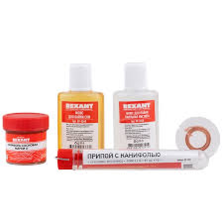 KIT DE LIPIT UNIVERSAL  K1 (, flux PC, flux SKF, colofoniu, împletitură) REXANT