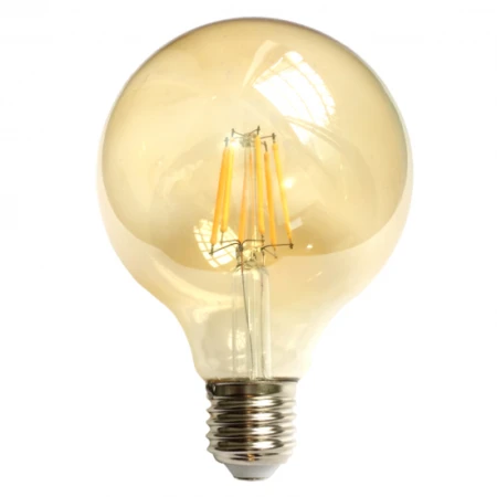 Лампа светодиодная филаментная 6,5W 2200K E27 G95 TK Lighting