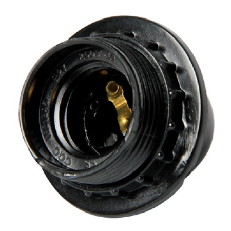 Dulie din bachelita cu piulita E27 neagră Enext